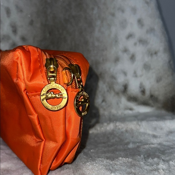 Longchamp Orange Nylon Pouch - Picture 3 of 8